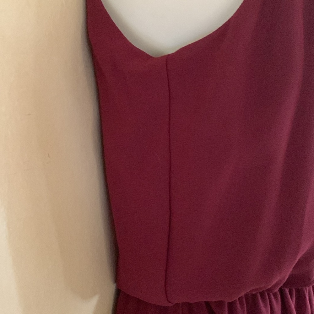 Lush cranberry pleated party dress size S - Picture 9 of 11